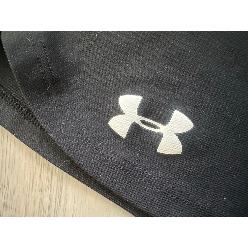 Under Armour Black Athletic Shorts White Logo Size Small - Picture 3 of 5
